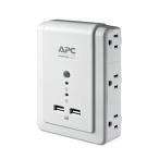 APC Wall Outlet Plug Extender, Surge Protector with USB Ports, P6WU2,