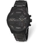 Sonia Jewels Charles Hubert IP Black Stainless Chronograph Dual Time W