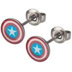 Captain America Shield Stud Earrings　並行輸入品