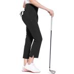 BALEAF Women's Golf Pants Stretch Lightweight Quick Dry Water Resistant Work Pants with Zipper Pocket Black Size XSmall　並行輸入品