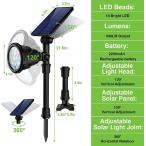 JSOT Solar Landscape Spot Light Outdoor 7 Color Changing Spotlight Flo