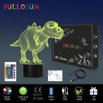 Night Light for Kids Dinosaur T-rex 3D Night Light Bedside Lamp 16 Col