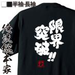 おもしろTシャツ メンズ キッズ パロディ 俺流総本家 魂心 限界突破！！（漢字 文字 メッセージtシャツおもしろ雑貨 受験 合格 合格祈願 背中で