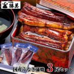 父の日 ギフト うなぎ 国産 蒲焼 170-180g×3尾セット (タレ・山椒付) プレゼント 母の日 内祝い 誕生日 贈答用 食品 鰻 ウナギ 蒲焼き 化粧箱 浜名湖 送料無料