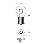  лампочка застежка одная лампочка *makla лампочка 12v- 23w S25 BA15S прозрачный 2 штук входит M&H(matsusima)