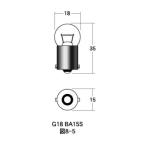  лампочка застежка одная лампочка *makla лампочка 12v- 5w G18 BA15S прозрачный 10 шт. комплект M&H(matsusima)