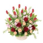 花キューピット アレンジメント 春のお祝い 1〜3月 お祝い 新成人祝い 卒業祝 入学祝 ホワイトデー 誕生日 記念日 イベント 発表会 お見舞 歓送迎 【525184】