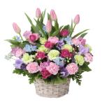 花キューピット アレンジメント 春のお祝い 1〜3月 お祝い  卒業祝 入学祝 ホワイトデー 誕生日 記念日 イベント 発表会 お見舞 歓送迎 【525260】