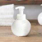 LOLO グローブ 白磁 ホワイト 丸い泡ポンプ フォームボトル 450ml(お取り寄せ品)陶磁器// 泡ソープ 洗顔 フォーム ボトル ディズペンサー 白い 陶器 磁器
