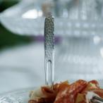 ピックフォーク オードブルピン カクテルピン 和菓子 フルーツ かんざし槌目 9cm シルバー 1本 ステンレス 日本製 シンプル スタイリッシュ おしゃれ