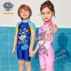 キッズ 子供 水着 パウパトロール Paw Patrol 半袖 UPF50+ オールインワン サロペット カートゥーン ラッシュガード素材 男の子 女の子 日焼け防止 紫外線対策