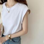 タンクトップ レディース 夏 涼しい インナー トップス Tシャツ ノースリーブ カットソー 重ね着 通学 女性用