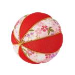  крепдешин цветок шар 8cm #3 красный | цветочный принт ZE000013-003 детали декора материалы японский стиль материалы детали 