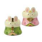 GREENHOUSE Hinamatsuri 1 размер resin pot заяц 2 вид × каждый 1 4643S 2 шт ваза для цветов ваза поли resin полимер ваза для цветов 