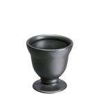ミレニアムアート 杯型ポットS　ブラック　 ML697-S 花器 花瓶 陶器花器