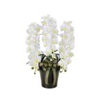 日限定10 直送  造花 光の楽園 光触媒 ロイヤル胡蝶蘭Ｗ 2291A200 ※返品 代引 キャンセル不可 造花ギフト 胡蝶蘭 鉢