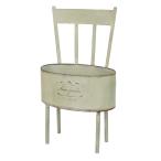 日限定07 村田屋産業 ジャルダンチェアポットオーバルイエロー 5743 ガーデニング 園芸用品 プランター アイアン ブリキ