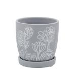CARNAC ニューセラフルールA−S−GY CP813SGY 園芸用品 植木鉢 フラワーポット 陶器 セラミック鉢