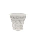 CARNAC ボールドアラベスクベーシックS-WH ホワイト FC031WH ガーデニング 園芸用品 植木鉢 フラワーポット 合成樹脂鉢