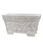 CARNAC ボールドアラベスクプランターWH ホワイト FC038WH ガーデニング 園芸用品 植木鉢 フラワーポット 合成樹脂鉢