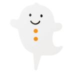 HEADS ハロウィンケーキピック／おばけ−2 100枚  HW-PC2 ラッピング 梱包資材 食品包材 爆買
