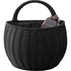 ミュールミル ジェミニバスケット壁掛黒L CV-012LBk 2個 かご バスケット フェイク素材バスケット