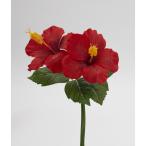 造花 ビダヤコム ハイビスカス 2本 束  レッド V24144-003R 12束 造花 花材「は行」 ハイビスカス