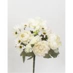 造花 ビダヤコム ミックスローズブッシュ クリーム V23128-037C 12本 造花 花材「は行」 バラ