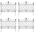  прямая поставка дом стиль approach low забор 4 листов комплект черный AF008-4P-BLK садоводство сопутствующие товары садовая мебель мебель решетка забор 