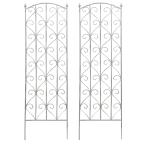  прямая поставка дом стиль Blanc чай k белый железный шпалера H147 2 листов комплект белый SPL-8923WHT садоводство сопутствующие товары садовая мебель мебель решетка забор 