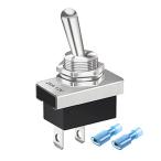 KILIGEN 金属製トグルスイッチ 25A 12VDC/15A 24VDC/10A 250VAC/ 15A 125VAC SPST オン/オフ 2ピ