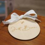  из дерева Just Born / Hello Baby plate письмо баннер лента имеется Just bo-n новый bo-n новорожденный фото модный lb0007