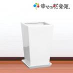 9号角陶器鉢(白) A-012-9【用土別売】送料無料 観葉植物 植木鉢 大型 植え替え