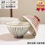 波佐見焼 茶碗 ペアセット 手描き面