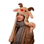 [RUIXIA1] クリスマス 被り物 ピコピコ帽子 サンタ トナカイ 帽子 大人 子供用