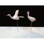 松竹梅に　鶴　中（雄、雌の1対）