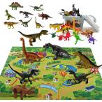 恐竜 おもちゃ 31個セット 人気 大きい アニア トリケラトプス　ティラノサウルス・レックス ヴェロキラプトル 創造できる恐竜公園 女の子 男の子