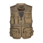 ベスト お釣りベスト メンズ 春 夏 秋 多機能ベスト メッシュベスト アウトドア 作業服 カメラマン 登山 ミリタリー 撮影用 マウンテンベスト カジュアル