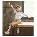キッズダンス衣装 ヒップホップ HIPHOP セットアップ 女の子 へそ出し ステージ衣装 子供 ダンス衣装 練習着