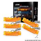 5PC キャブルーフトップマーカーランニングライト 6 LED フロントキャブルーフクリアランスシグナルライト 2004 VN/2003-2020 VNL セミトラック用
