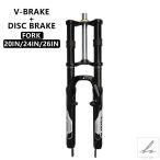 ショッピング26インチ 【並行輸入品】 減速自転車フロントフォークマウンテンバイクサスペンションフォークMTBダブルショルダーショックアブソーバー20インチ24インチ26インチ 部品