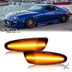 トヨタ スープラ MK.4用 2個 00-05 トヨタ セリカ用 フロントバンパー サイドマーカー LEDライト ランプ ウィンカーライト/クリアランスライト 部品 カスタ