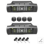 【並行輸入品】タイヤエア圧システム 4つのTPMSセンサー付き ソーラーパワー デジタルLCDディスプレイ 自動セキュリティアラーム タイヤエア圧センサー 部品