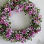 ショッピングリース 【約直径30cm 数量限定】 大きめピンクのキュートなドライフラワーリース ＊ ドライフラワー / かわいい 華やか おしゃれ 新築祝い 結婚祝い ウェルカムリース