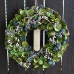 ドライフラワー リース Lサイズ  風水リース グリーン 4474-A-GR  Φ325mm 雑貨 玄関 春 リング 玄関 春 リース 春  ギフト