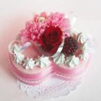 プリザーブドフラワーイチゴケーキハート型送料無料ケースに入れて4,980円スイーツつき誕生日、母の日、父の日、敬老の日、退職、歓迎、 結婚祝、 開