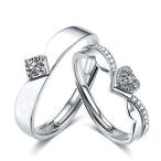 MIKAMU 愛の証 ペアリング ジュエリーレディースリング メンズリング シルバー925 純銀製 キラキラ 結婚指輪 婚約指輪 ２個セット
