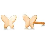 Agvana K18 ゴールド ピアス レディース 蝶々 18Kピンクゴールド 金属アレルギー対応 女性 人気 アクセサリー 記念日 誕生日