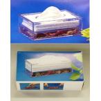 透明なスチロールでできたポプリの入るティッシュケース