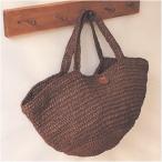 手編みキット 編み図付き(1S-2807） ダルマ毛糸 クラフトクラブ(色:4茶4玉)で編む「丸型マルシェカゴ」  かぎ針 春夏毛糸 cracl-kit